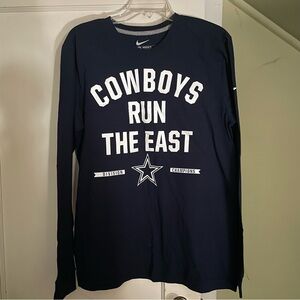 Nike Dallas Cowboys NFC East Division Champs Long Sleeve Shirt Size Large